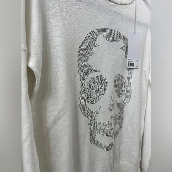Nwt! ZADIG & VOLTAIRE GABY SKULL LONG SLEEVE TOP - Picture 2 of 6